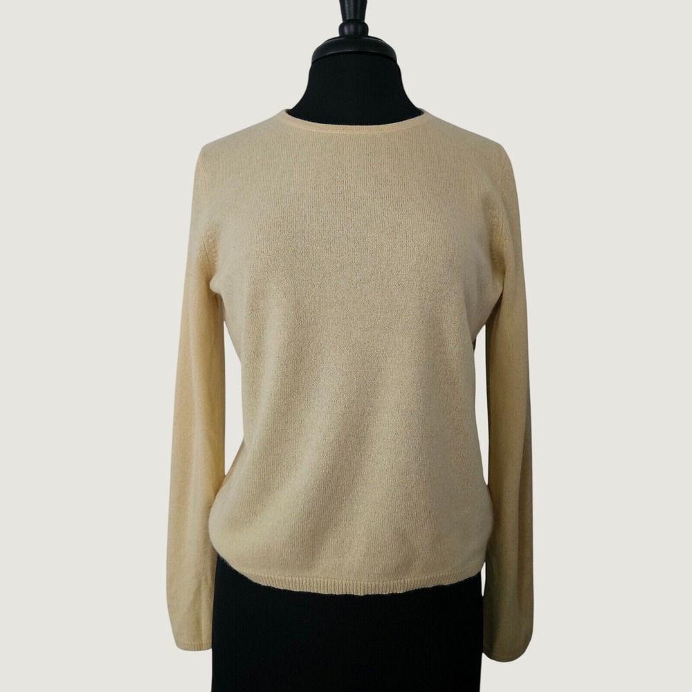 Unbranded Cashmere Sweater‎ Womens Butter Yellow Soft Girl Size Medium